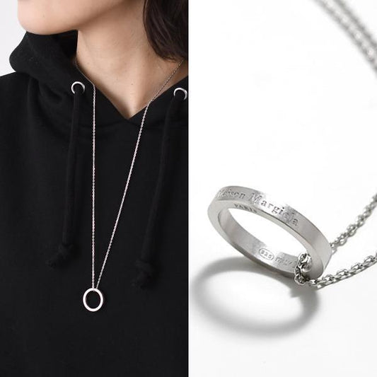 MAISON MARGIELA メゾン マルジェラ ロゴ リング ネックレス