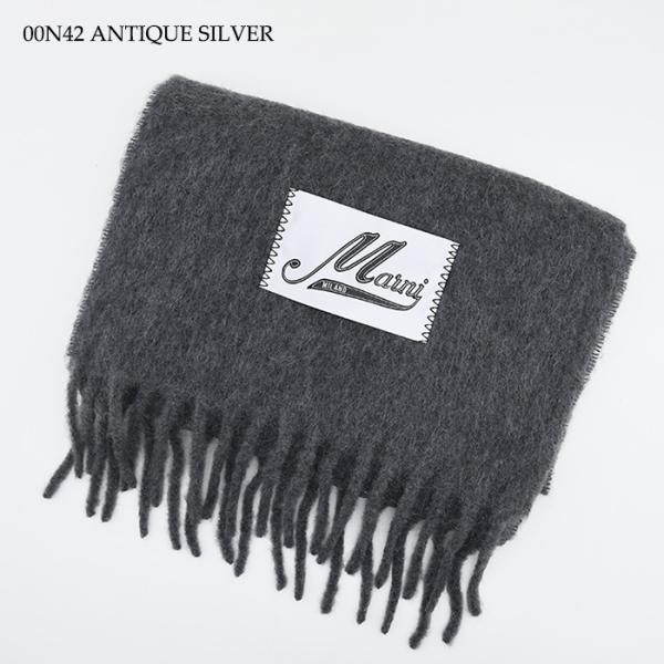 MARNI ブラッシュドアルパカ製 ロゴパッチスカーフ