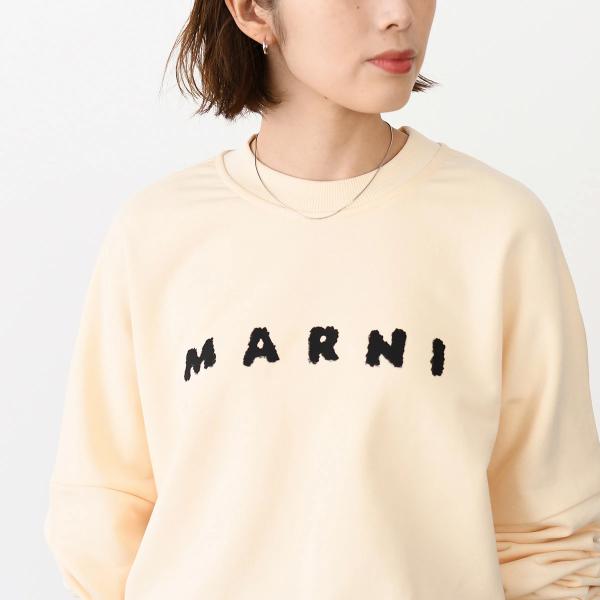 MARNI マルニ コットンクルーネック マルニロゴプリント スウェットシャツ