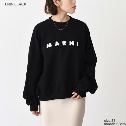 MARNI マルニ コットンクルーネック マルニロゴプリント スウェットシャツ