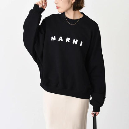 MARNI マルニ コットンクルーネック マルニロゴプリント スウェットシャツ