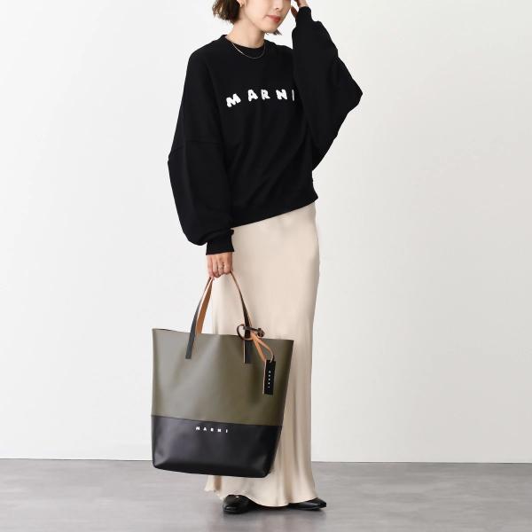 MARNI マルニ コットンクルーネック マルニロゴプリント スウェットシャツ