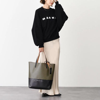MARNI マルニ コットンクルーネック マルニロゴプリント スウェットシャツ