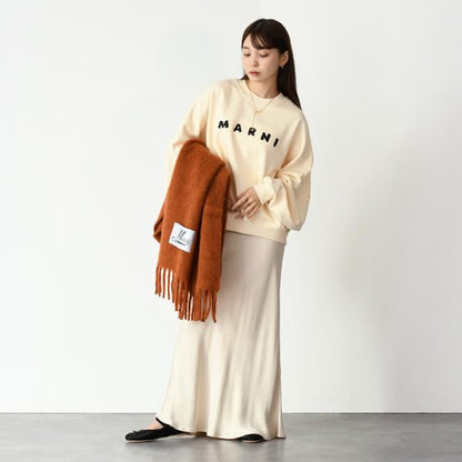 MARNI マルニ コットンクルーネック マルニロゴプリント スウェットシャツ