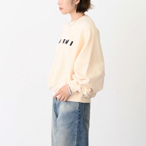 MARNI マルニ コットンクルーネック マルニロゴプリント スウェットシャツ