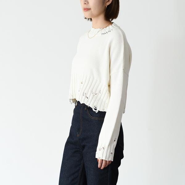 MARNI コットン クロップドセーター