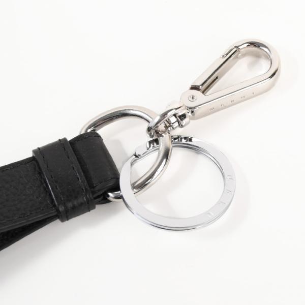 MARNI ロゴ刺しゅう レザーキーリング