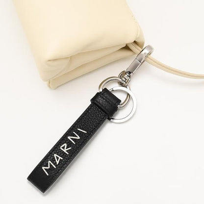 MARNI ロゴ刺しゅう レザーキーリング