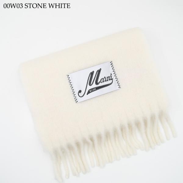 MARNI MARNI ブラッシュドアルパカ製 ロゴパッチスカーフ