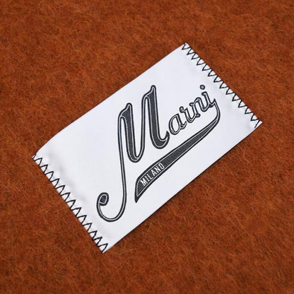 MARNI MARNI ブラッシュドアルパカ製 ロゴパッチスカーフ