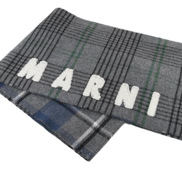 MARNI ダブルチェック ウール製 スカーフ