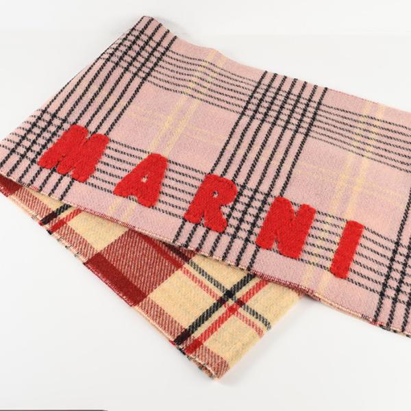 MARNI ダブルチェック ウール製 スカーフ