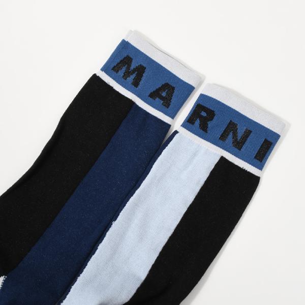 MARNI カラーブロック コットン製ソックス