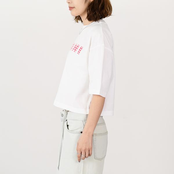 MARNI T-shirt in jersey cotton with checked Marni logo 