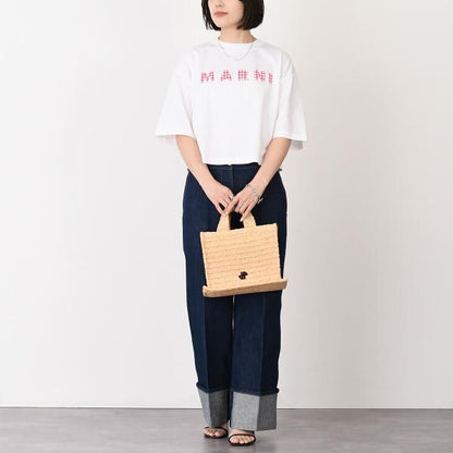 MARNI T-shirt in jersey cotton with checked Marni logo 