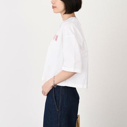 MARNI T-shirt in jersey cotton with checked Marni logo 