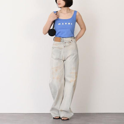 MARNI Marni scribble logo tank top 