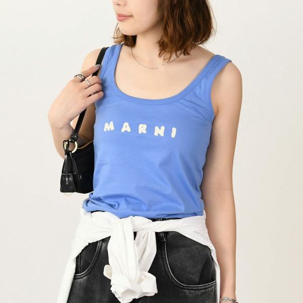 MARNI Marni scribble logo tank top 