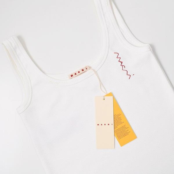 MARNI Embroidered logo tank top 