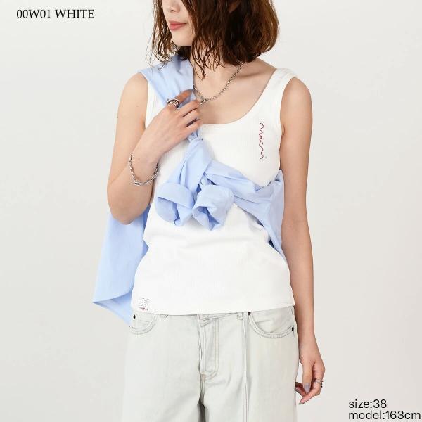 MARNI Embroidered logo tank top 