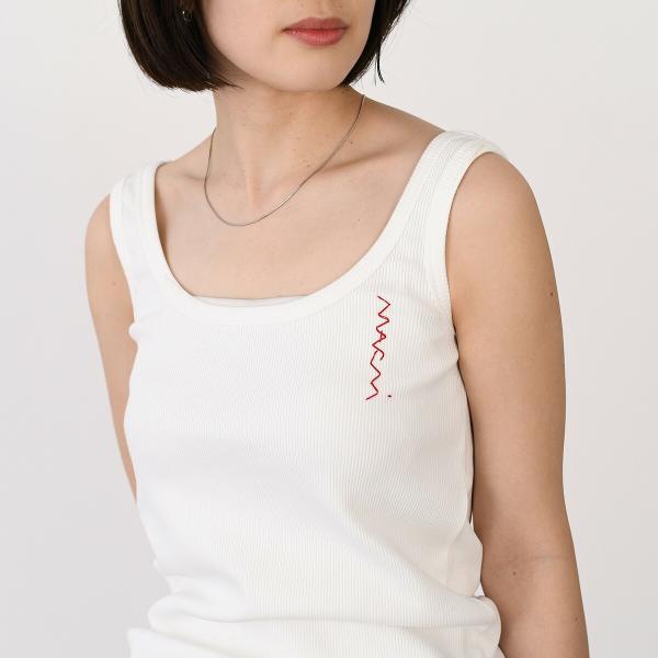 MARNI Embroidered logo tank top 