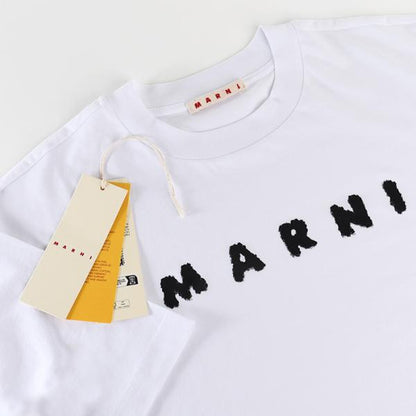 MARNI マルニスクリブルロゴ オーバーサイズ ジャージーTシャツ