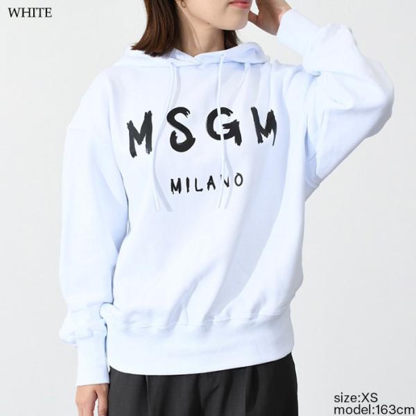 MSGM MSGM logo print hoodie 