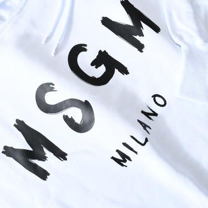 MSGM MSGM logo print hoodie 