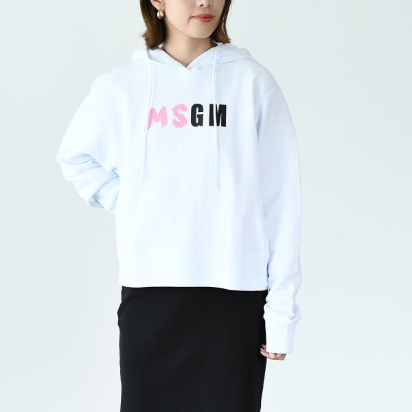 MSGM logo print hoodie 