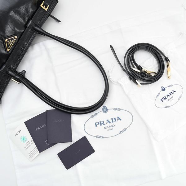 PRADA プラダ プラダ ボニー ミディアム レザー ハンドバッグ