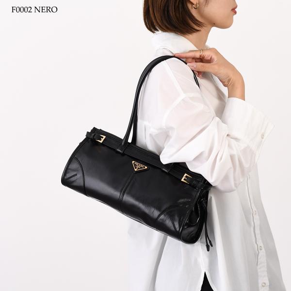 PRADA プラダ プラダ ボニー ミディアム レザー ハンドバッグ