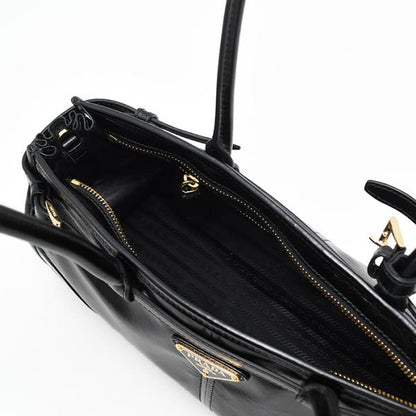 PRADA プラダ プラダ ボニー ミディアム レザー ハンドバッグ