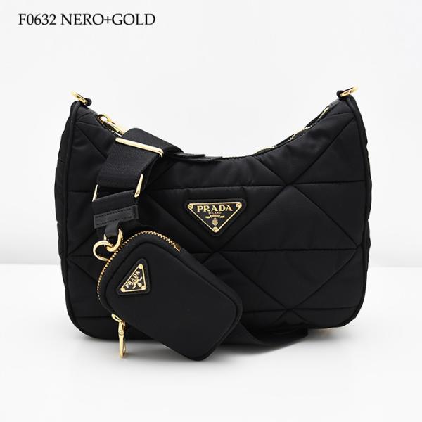 PRADA Ry-Nylon 퍼티드 호보 숄더 