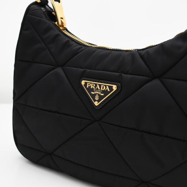 PRADA Ry-Nylon 퍼티드 호보 숄더 