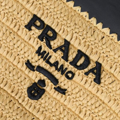 PRADA プラダ スモール クロシェxレザー トートバッグ