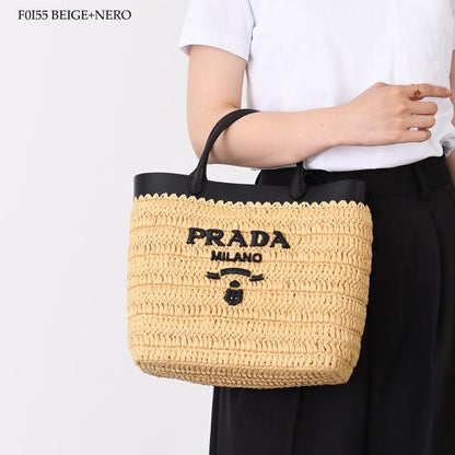 PRADA プラダ スモール クロシェxレザー トートバッグ