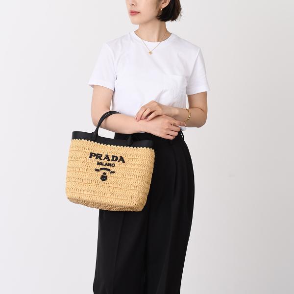 PRADA プラダ スモール クロシェxレザー トートバッグ