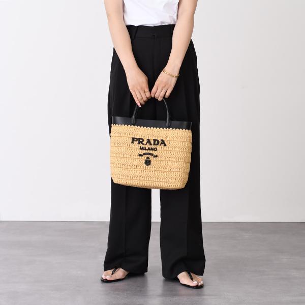 PRADA プラダ スモール クロシェxレザー トートバッグ