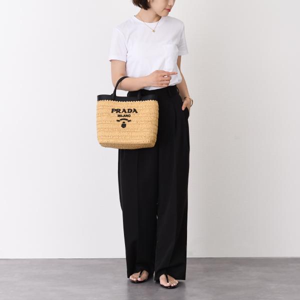 PRADA プラダ スモール クロシェxレザー トートバッグ