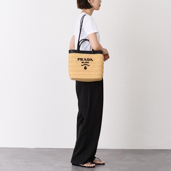 PRADA プラダ スモール クロシェxレザー トートバッグ