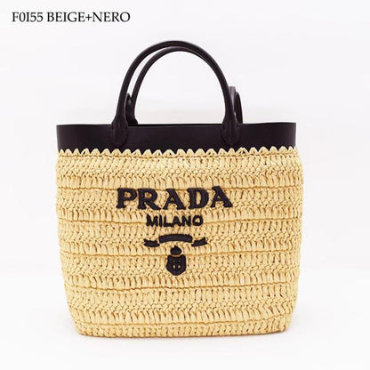 PRADA プラダ スモール クロシェxレザー トートバッグ