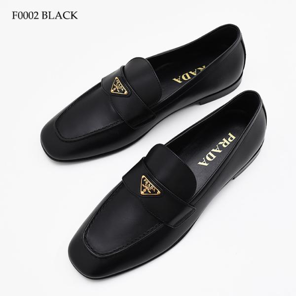 PRADA プラダ トライアングルロゴ レザーローファー