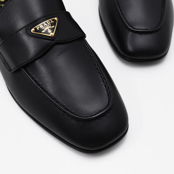 PRADA プラダ トライアングルロゴ レザーローファー