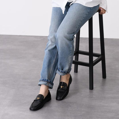 PRADA プラダ トライアングルロゴ レザーローファー