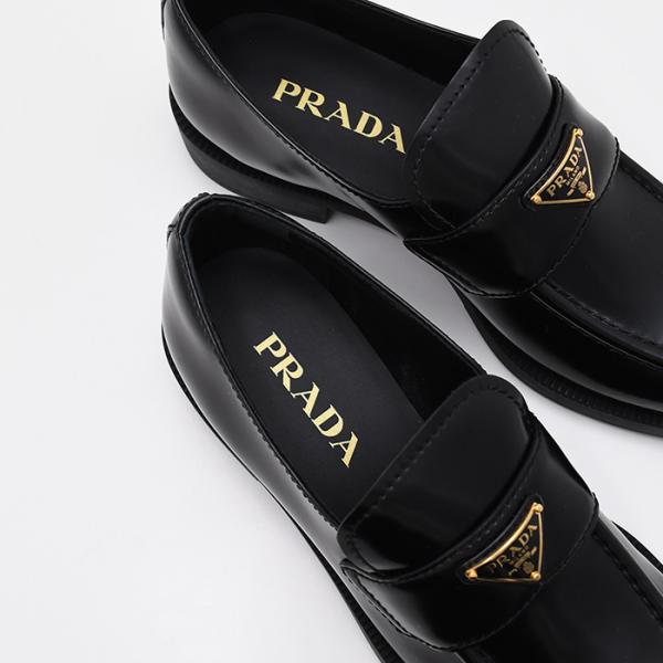 PRADA プラダ ブラッシュドレザー ローファー