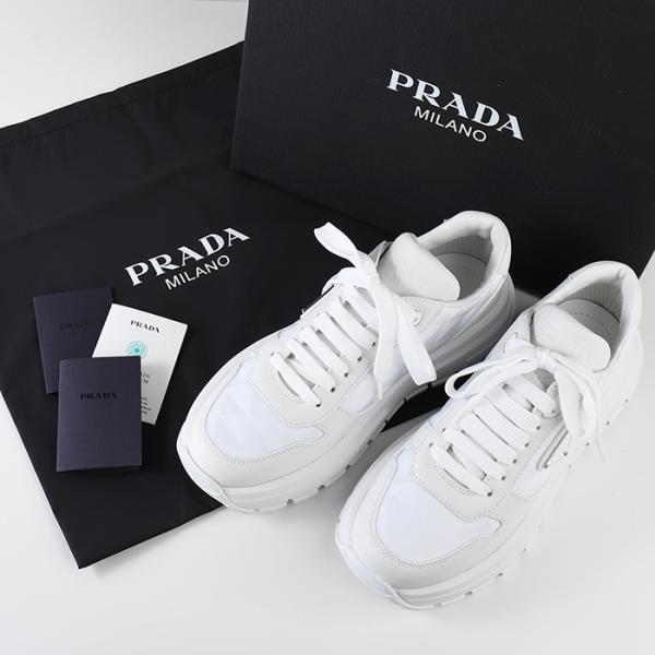 PRADA 프라다 Prax 01 Re-Nylon x 가죽 운동화 