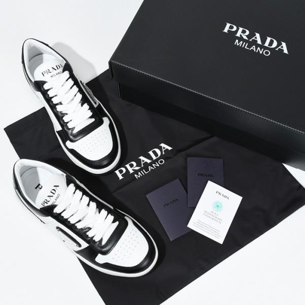 PRADA 다운타운 가죽 운동화 