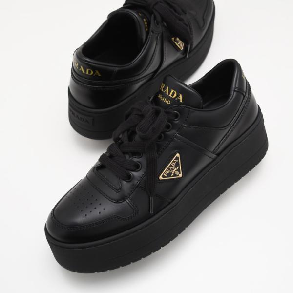 PRADA Downtown Bold Leather Sneakers – FELICE