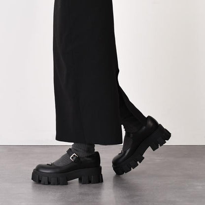 PRADA プラダ ブラッシュド レザー モノリス メリージェーン