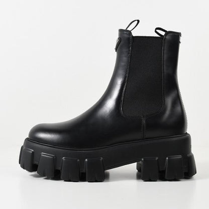 PRADA プラダ モノリス ブラッシュドレザー チェルシーブーツ